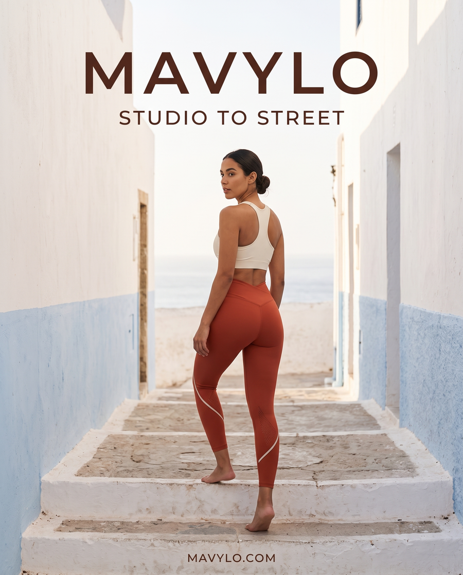 Legging MAVYLO Terracotta - Taille croisée sculptante