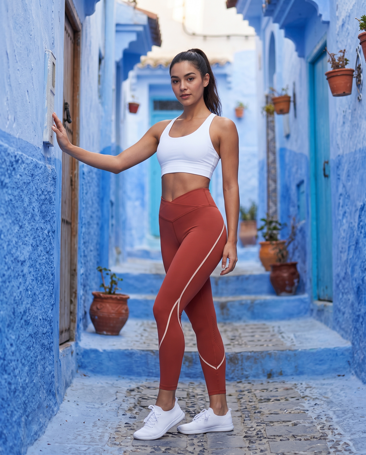 Legging MAVYLO Terracotta - Taille croisée sculptante