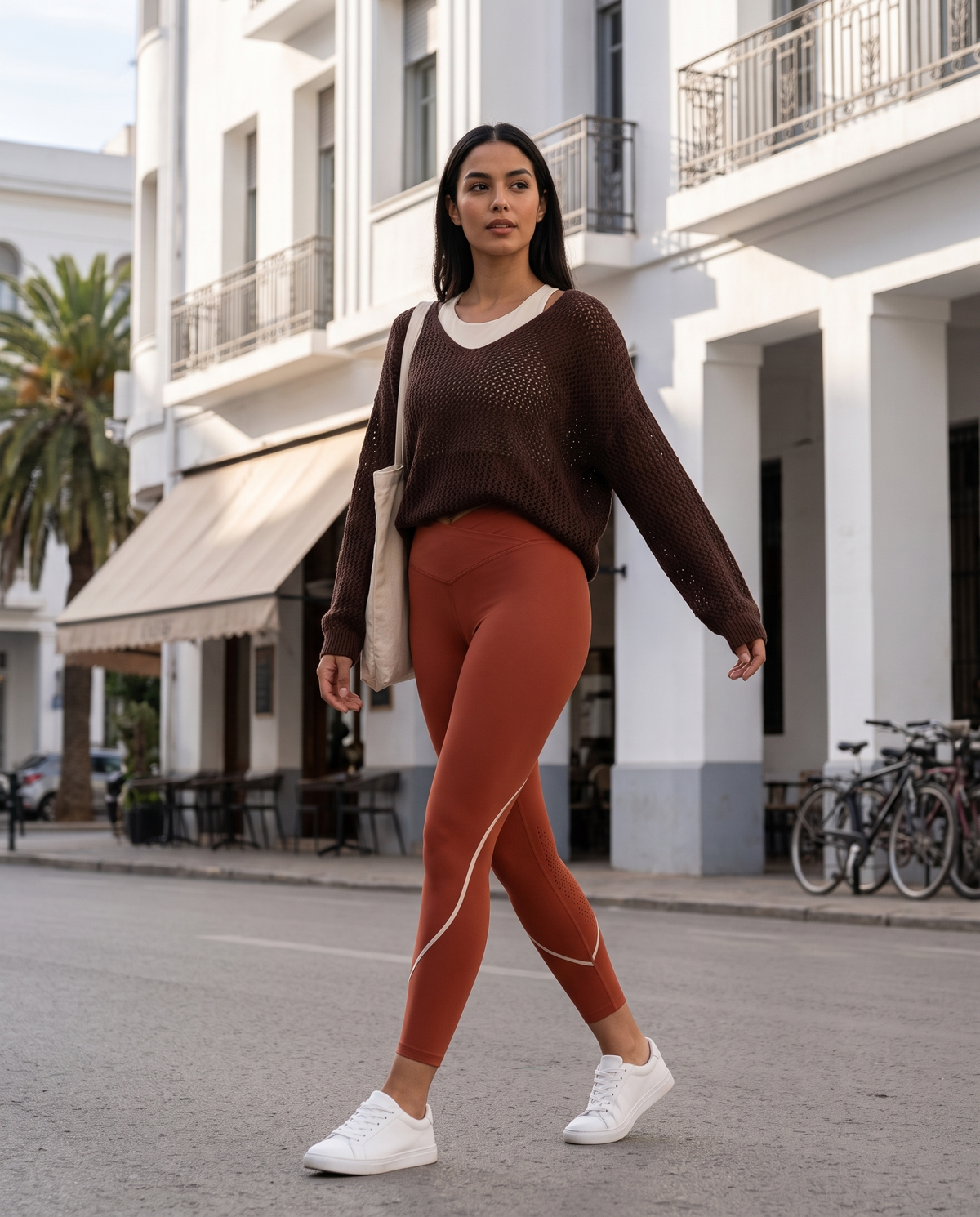 Legging MAVYLO Terracotta - Taille croisée sculptante